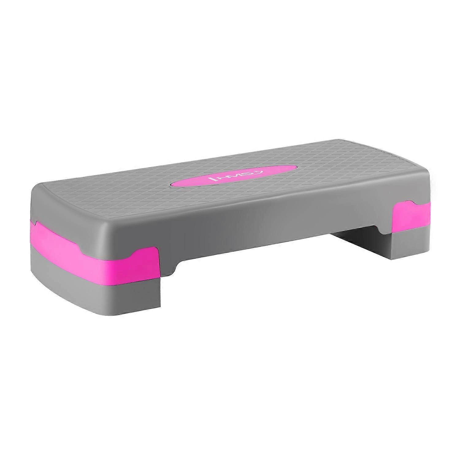 Aerobic Stepper, Justerbar höjd, Grå/Rosa