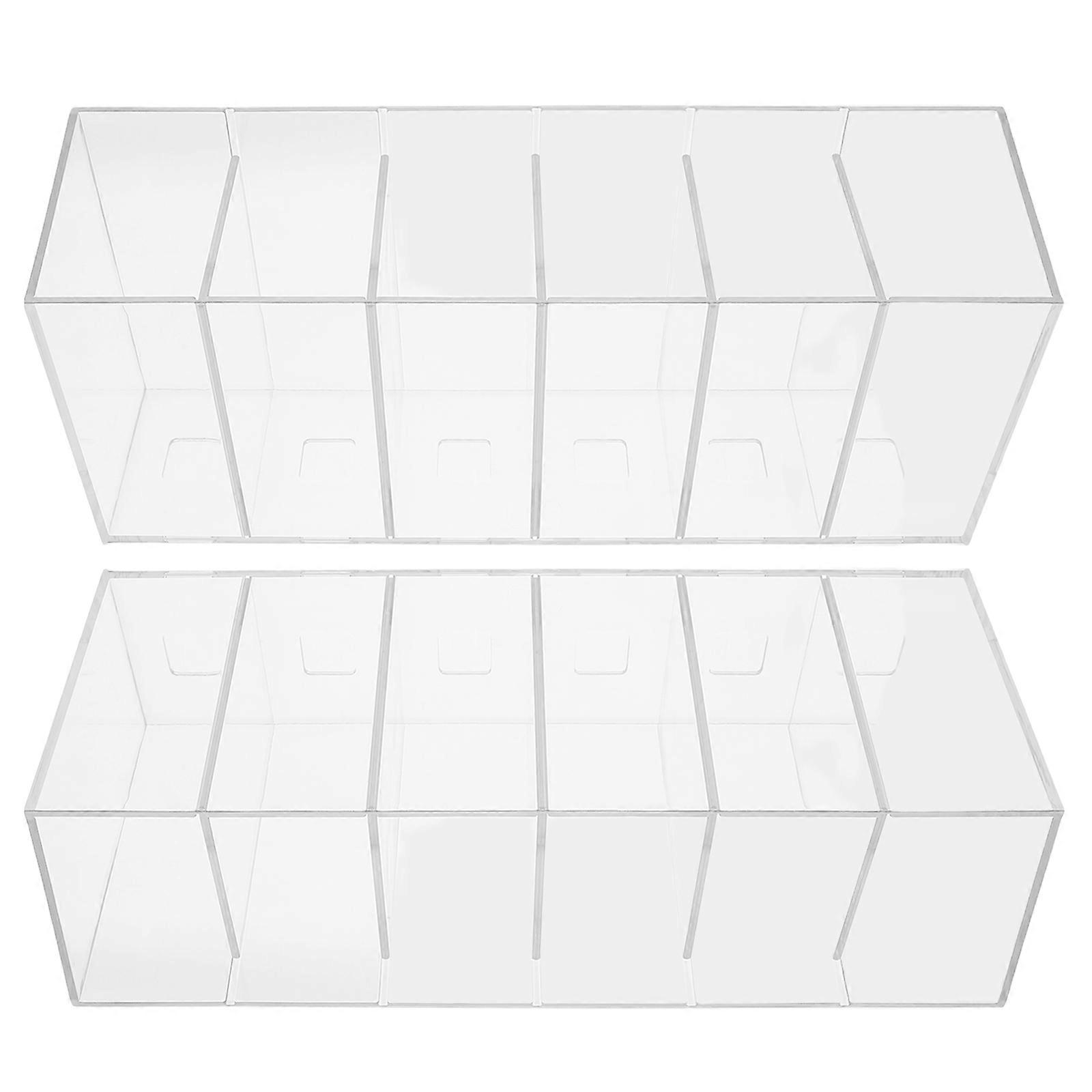 Plastic Drink Packet Holder with Removable Divider for Home Use 4Pcs