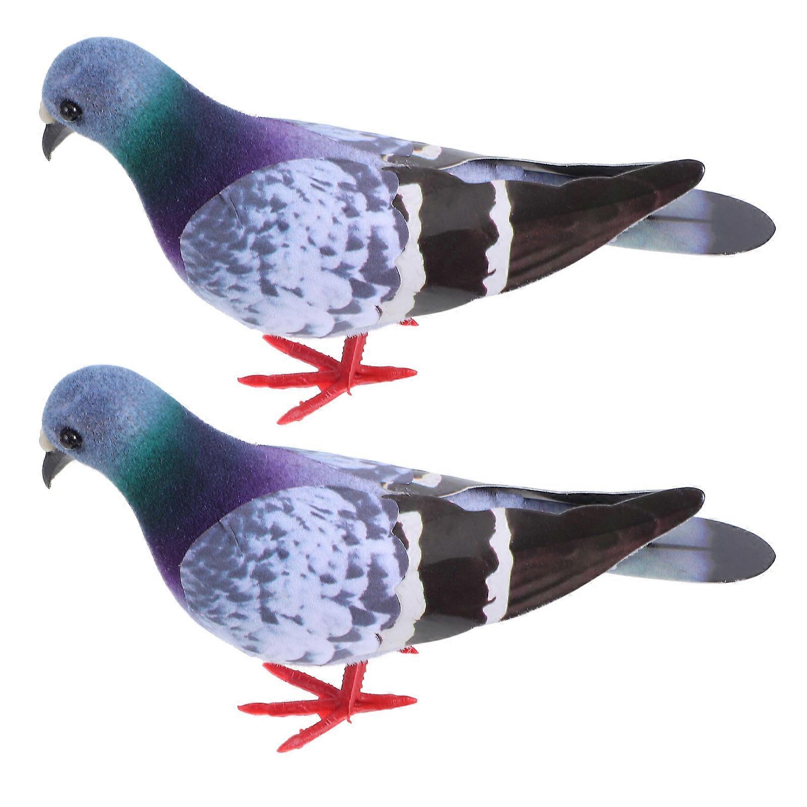 Foam Pigeon Ornaments Artificial Birds for Party Decorations 10Pcs
