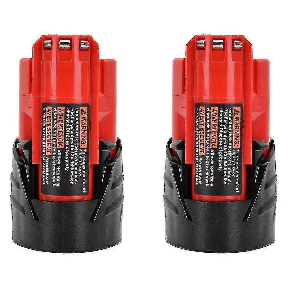 xj2PCS 12V 2500mAh 2.5Ah Li ion Battery compatible with Milwaukee M12 48-11-2401 Durable Core M12 Batt