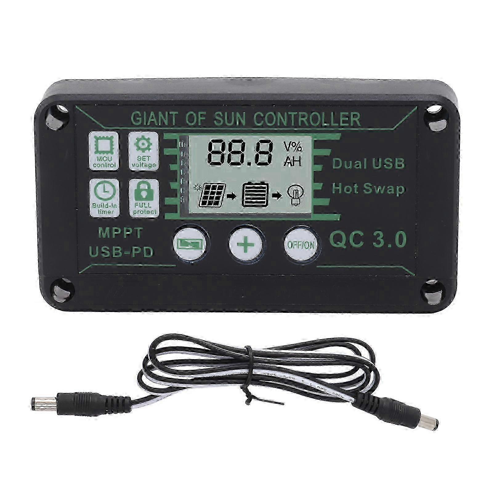 Solar Charge Controller MPPT ABS Auto Focus Solar Regulator Charge Controller for RV Trailers Boats