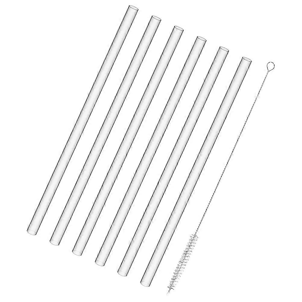 Silicone Straw Set For Bar Use Reusable Round Beverage Passage 6Pcs