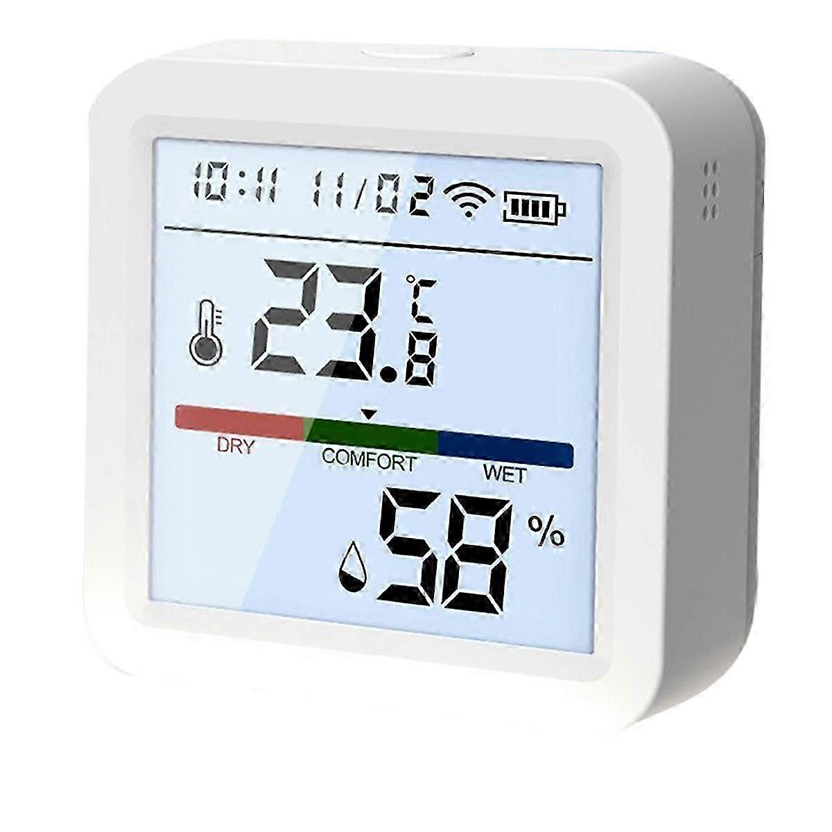 Tuya WiFi Temperatur Feuchtigkeitssensor Smart Life Hintergrundbeleuchtung Hygrometer Thermometer Sensor Unterstützung für Alexa Google Home