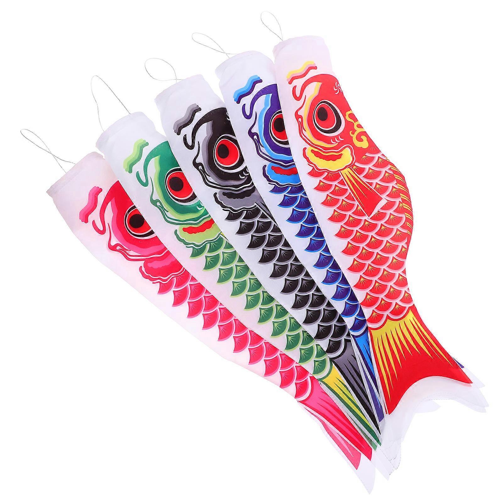 Fish Flags for Decoration Japanese Carp Flag for Decor 10Pcs