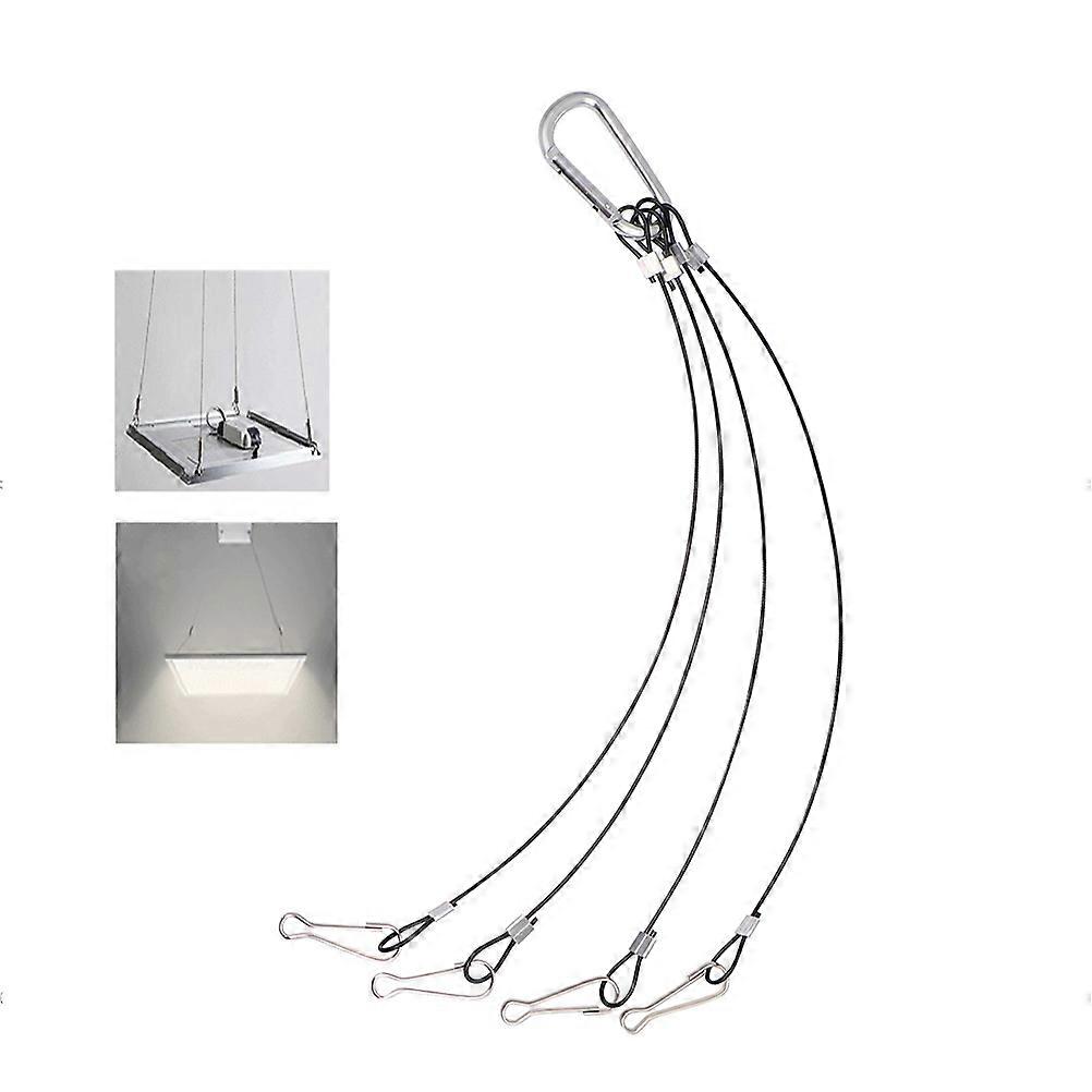 Light Wire Rope for Grow Light 20Pcs Practical Hanging Kit Silver Hooks