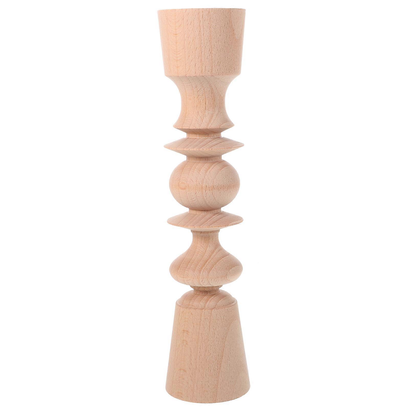 Rustic Candle Holder Wooden Candlestick for Fall Wedding 2Pcs
