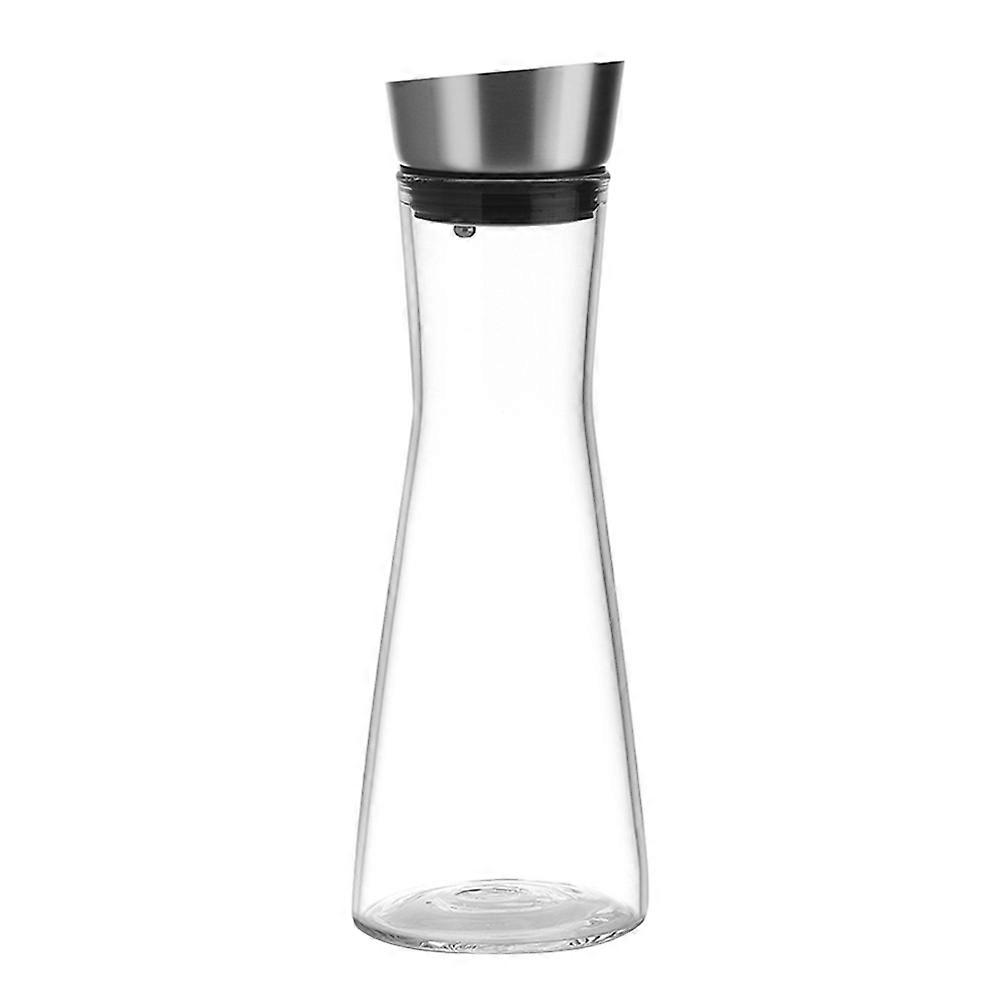 2Pcs Glass Cold Kettle for Juice Serving Transparent Portable Jug