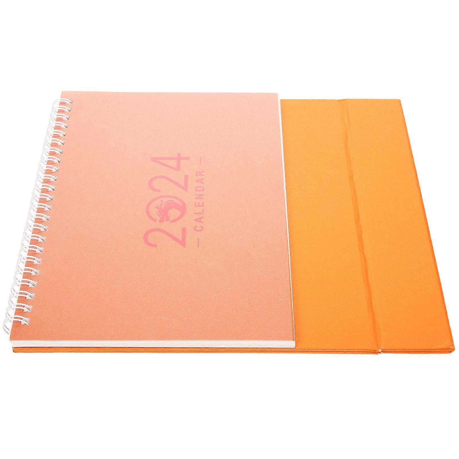 2Pcs Monthly Desktop Calendar For Office Workers With Chic Chocolate Design To Plan Important Events In 2024