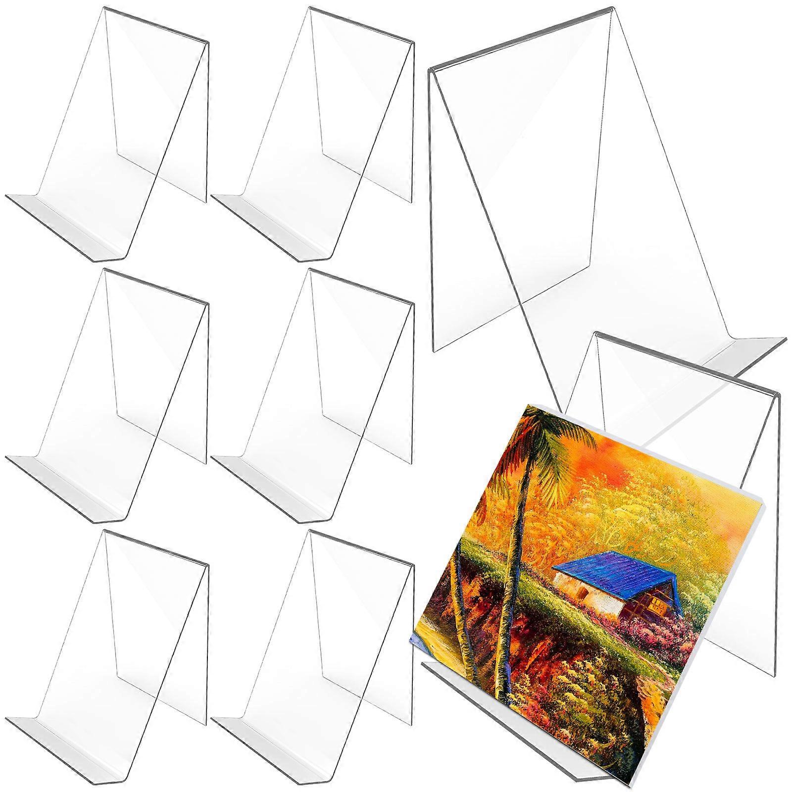 8Pcs Clear Acrylic Magazine Holders Display Stand For Office Use Transparent Design