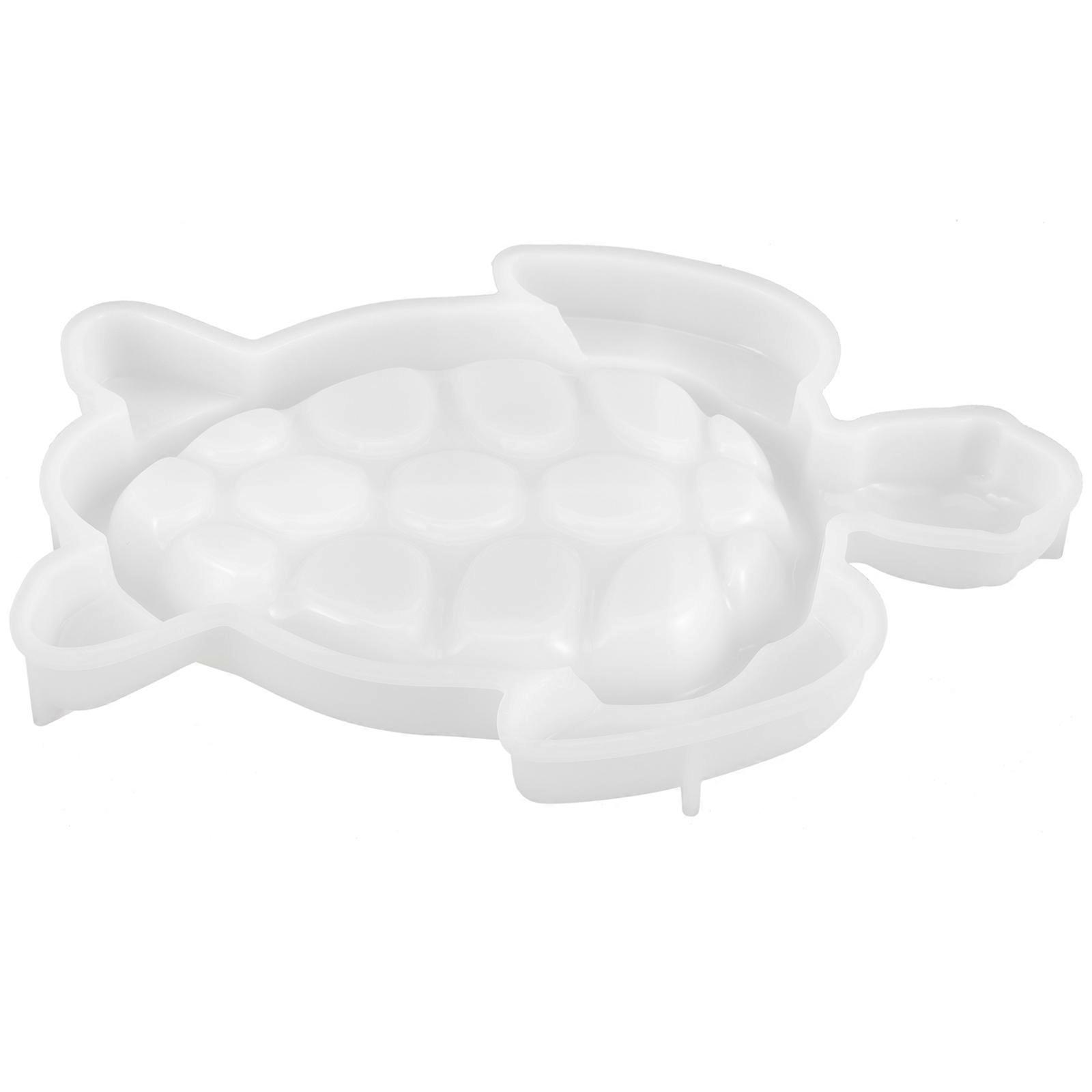 Silicone Mold Turtle Shape Tray Mold for DIY 5Pcs White Flexible Casting Tray