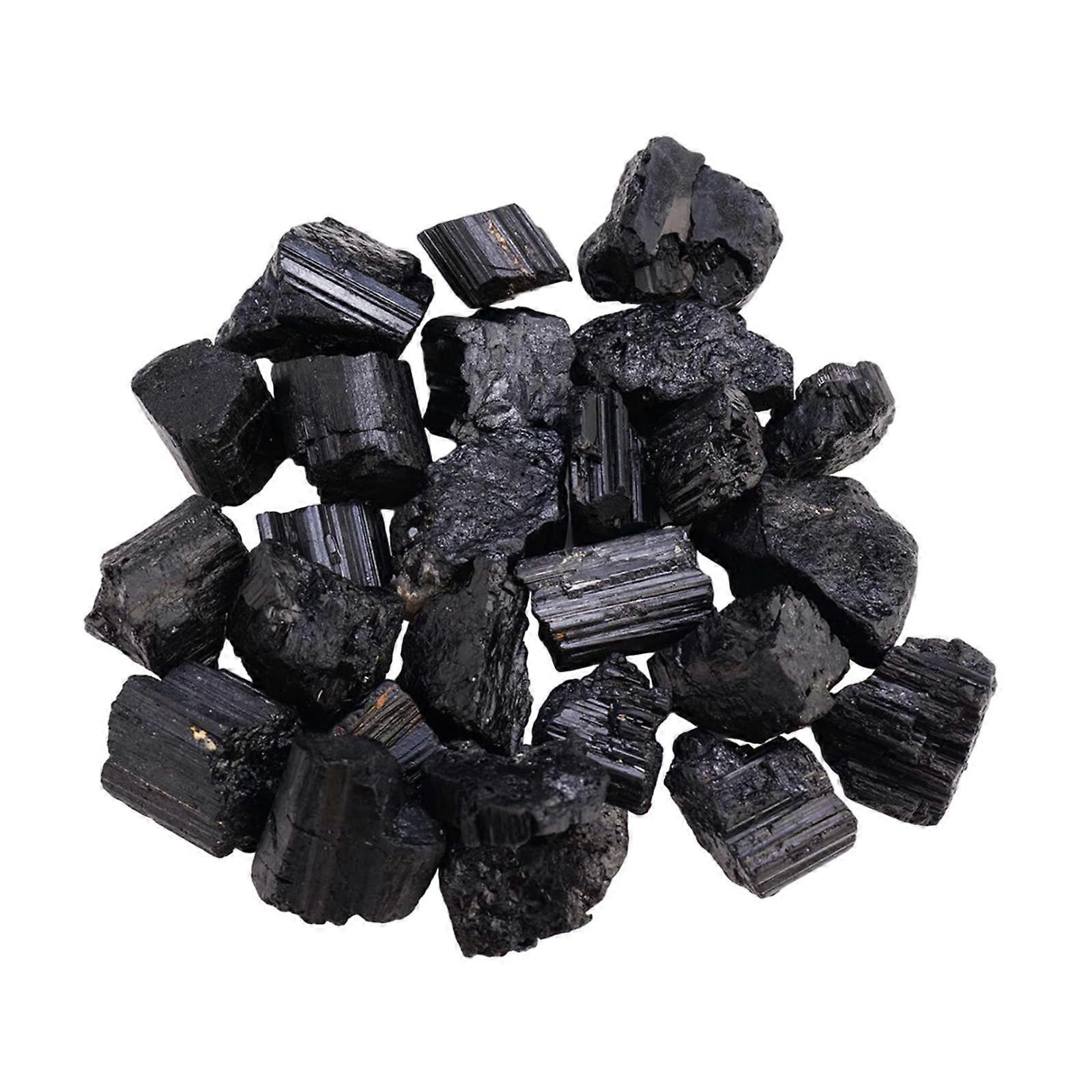 Natural Black Tourmaline Rough Stone Collecting for Tabletop Fireplace Shelf