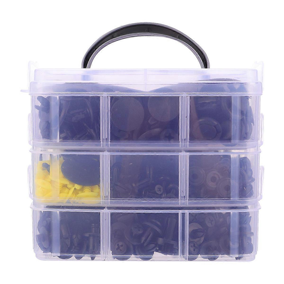 Car Rivet Retainer Fastener for Car Use 1300Pcs Black Box