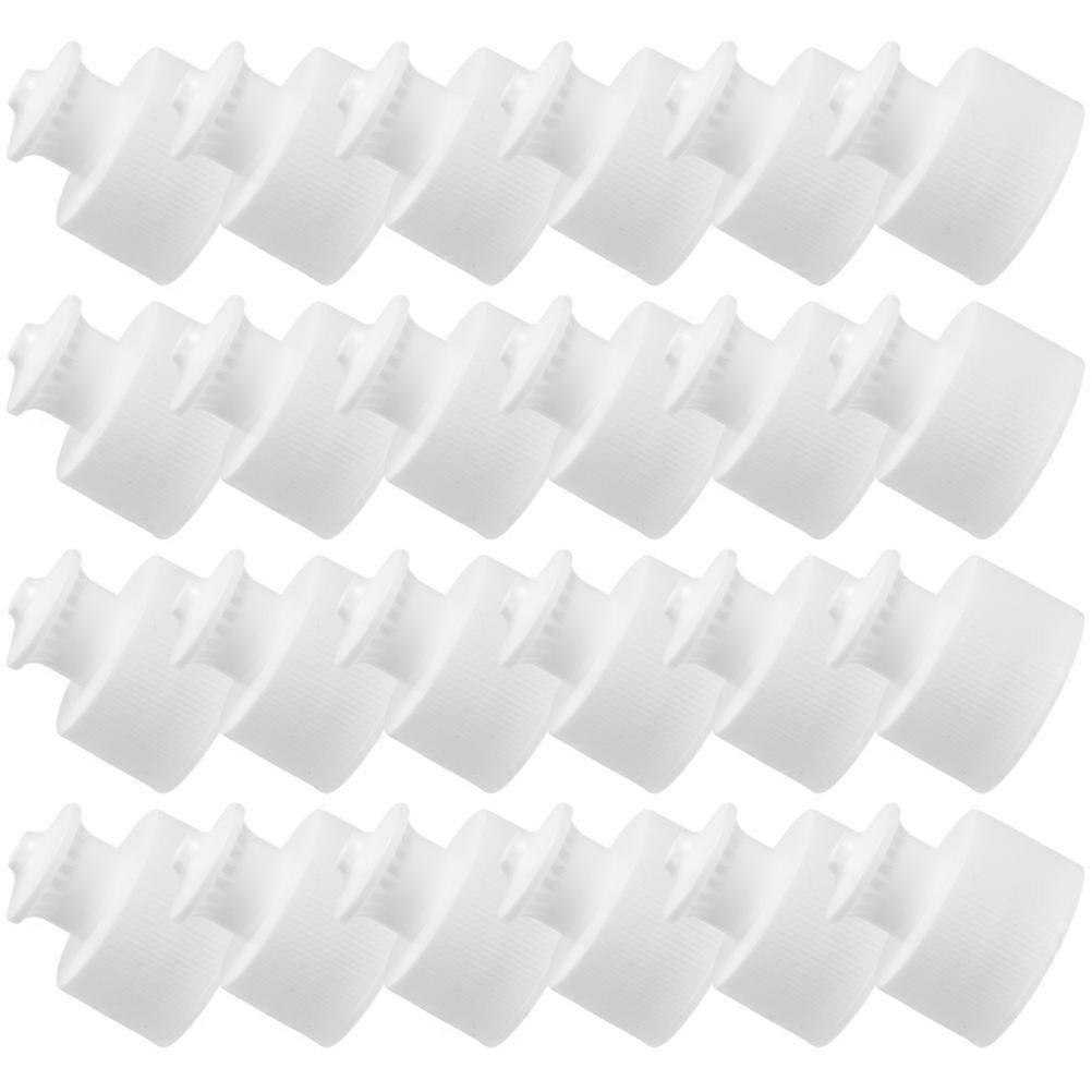 Sports Bottle Cap Push Pull Type for Cosmetic Bottles Plastic White Replaceable Sealing 50Pcs