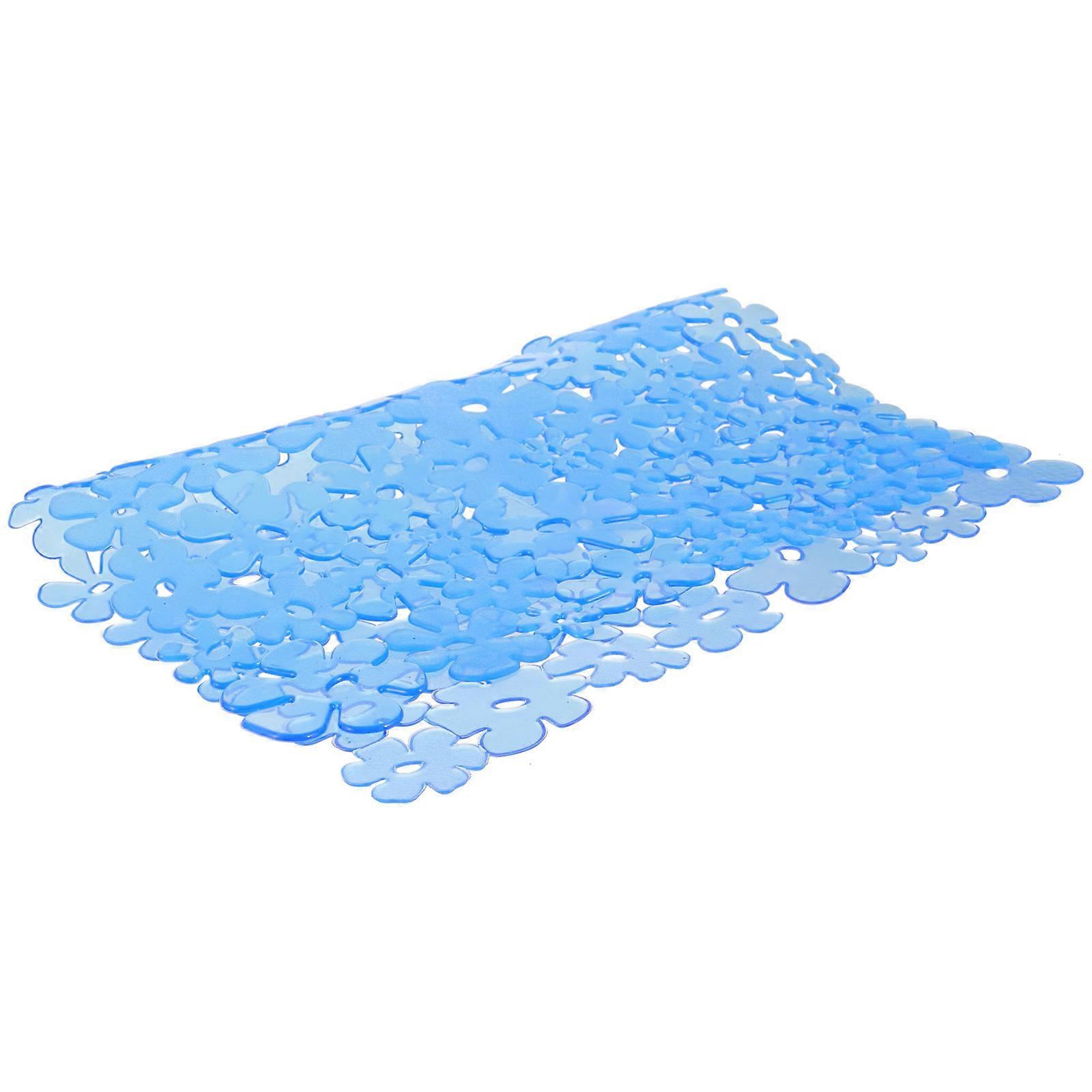 Blue PVC Kitchen Sink Protector Mat for Draining 2Pcs Dish Drying Mat