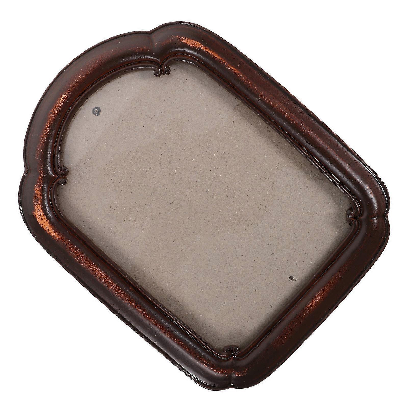 Antique Vintage Picture Frame Decoration For Tabletop Display Coffee Resin Rectangle Shape 1Set