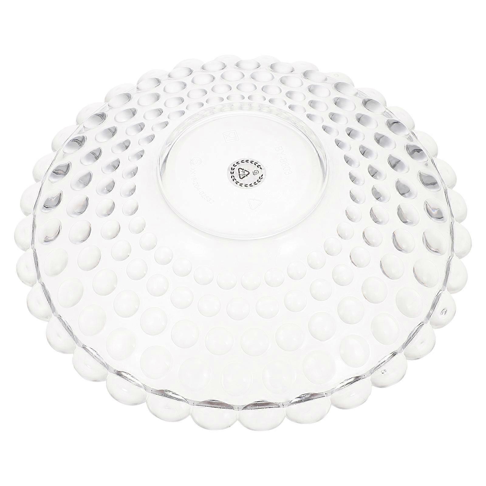 Acrylic Fruit Plate Transparent for Storage Use 2Pcs Creative Snack Holder