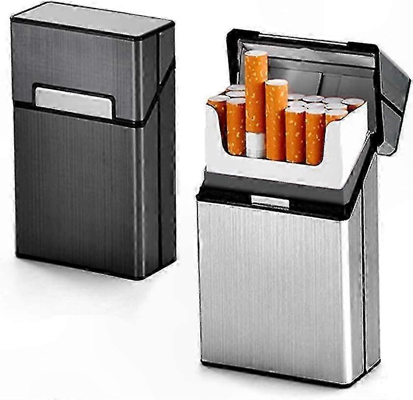 Aluminum Cigarette Case for 20 Cigarettes, Flip Design, Unisex, 2 Pack