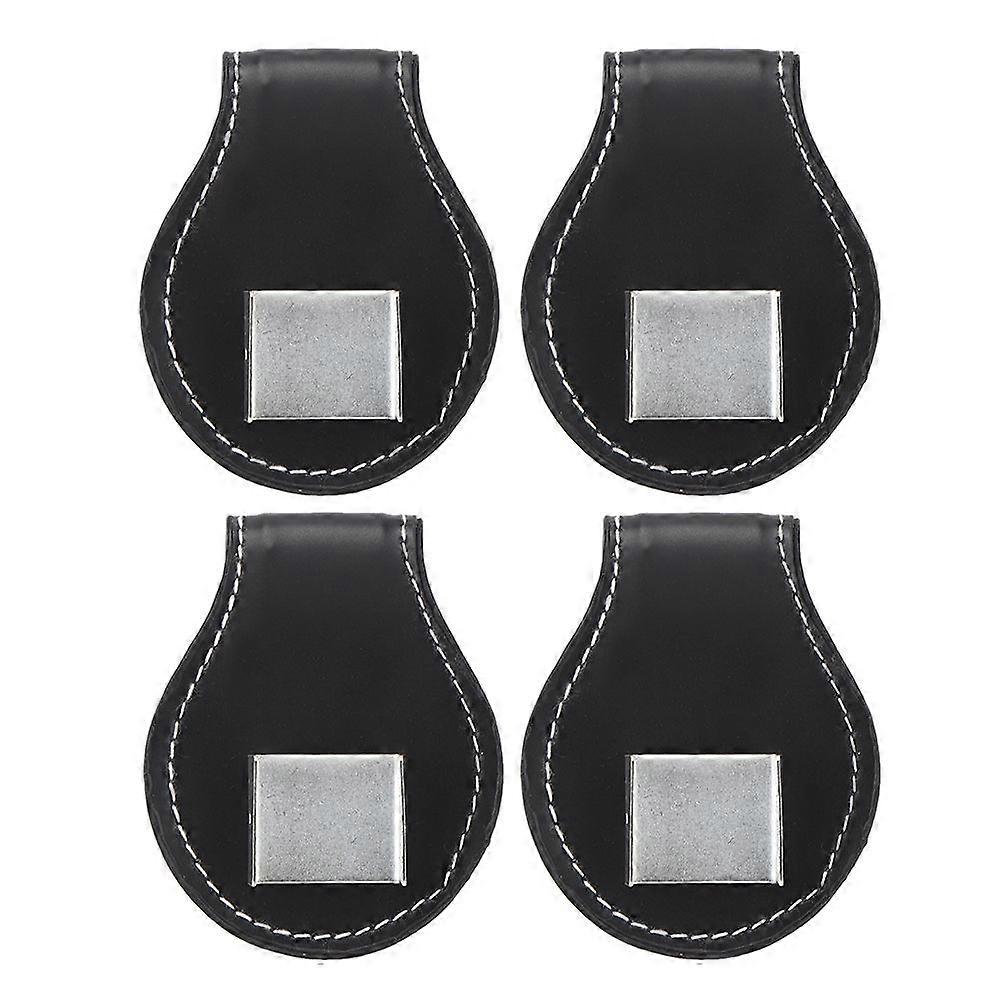4PCS PU Leather Portable Compact Accurate Size Billiard Chalk Clip Holder Snooker Tool Accessory