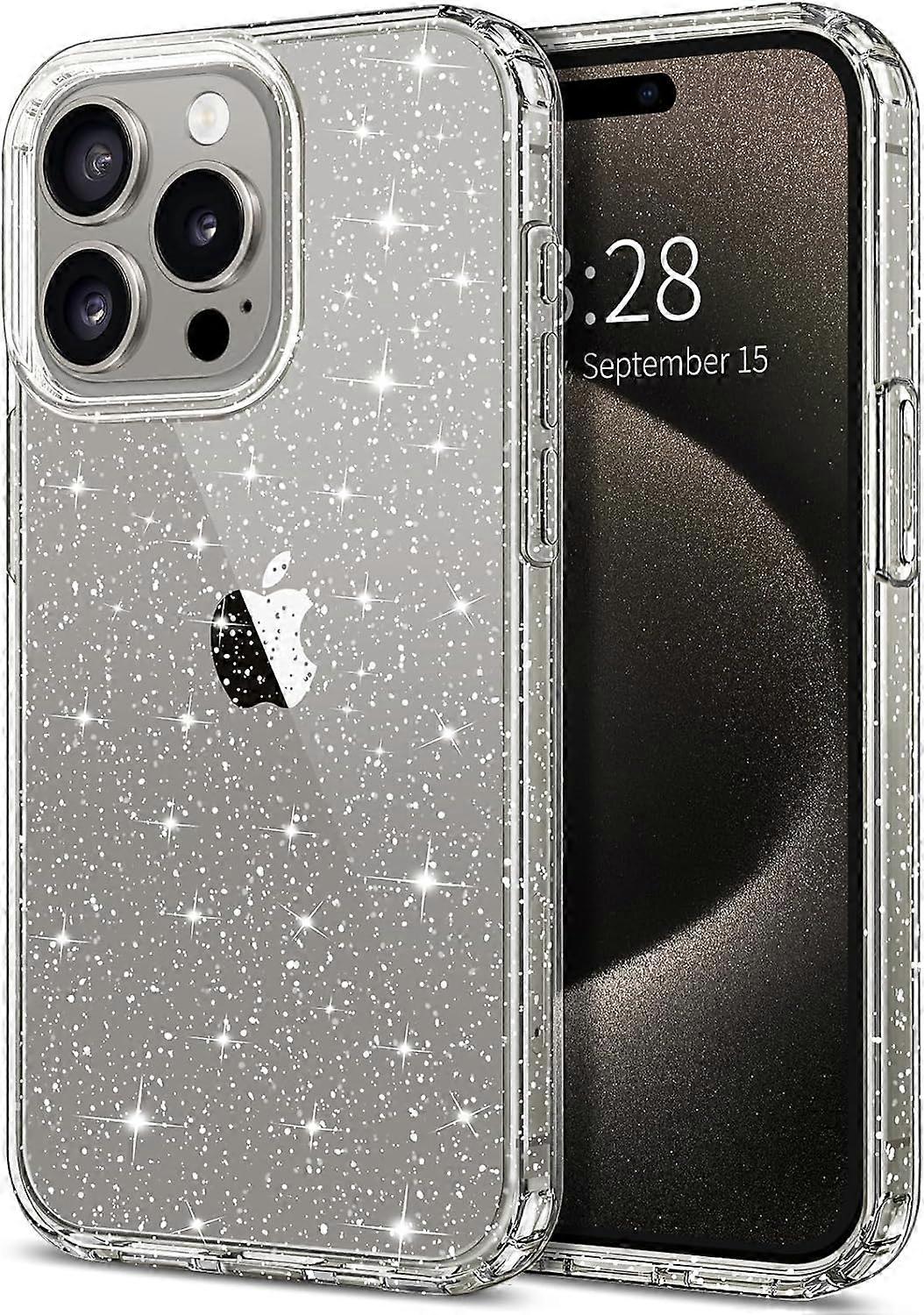 Glitter Clear Case For iPhone 15 Pro Max 14 Plus 13 12 11 14Pro 15Pro Cute Clear Glitter Sparkly Shiny Bling Sparkle Phone Cover