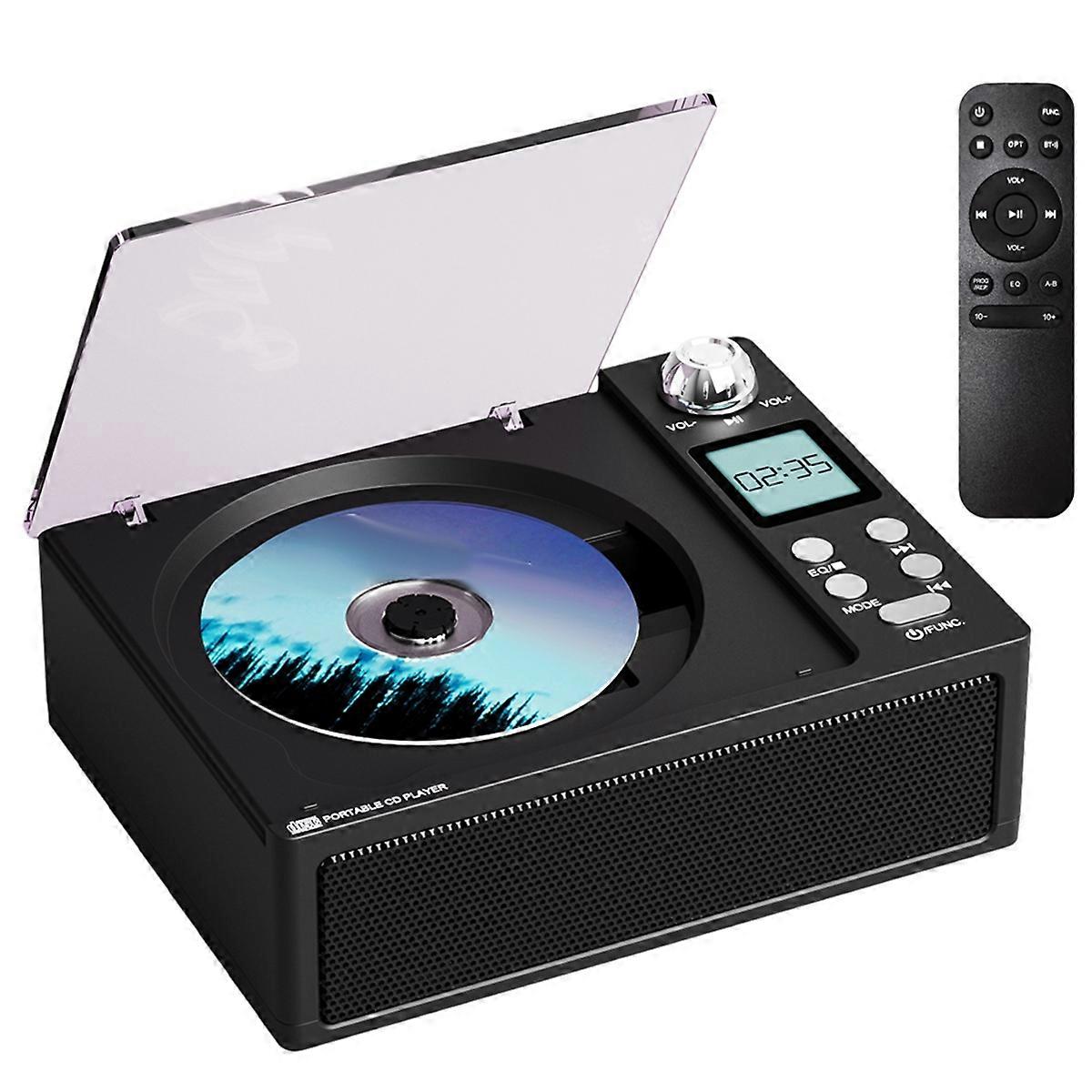 Portable Bluetooth Retro CD Clayer, Dual Speakers, Hifi Sound Quality, Supports USB/TF Card/FM Audio Speaker CD Player A