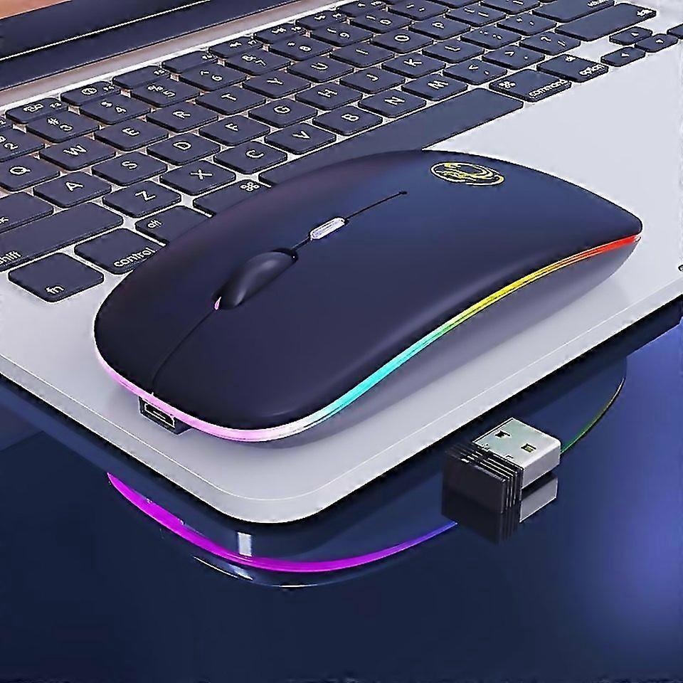 For Imice E1300 4 Keys 1600dpi Luminous Wireless Silent Desktop Notebook Mini Mouse Stylecharging Lu