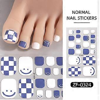 Sommer smiley cartoon nagellack film zehennagel aufkleber polka dot mädchen bleaching zehennägel nail art aufkleber voll aufkleber ZF-0324 bare stück + nagel