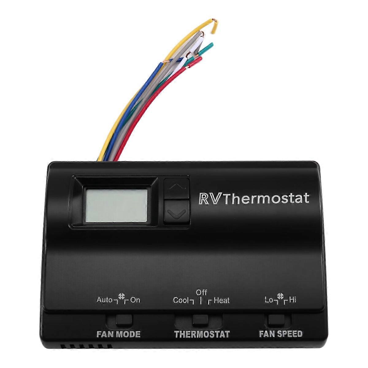 Cooling & Heating Wall-Mount Thermostat Rv Thermostat Switch Black