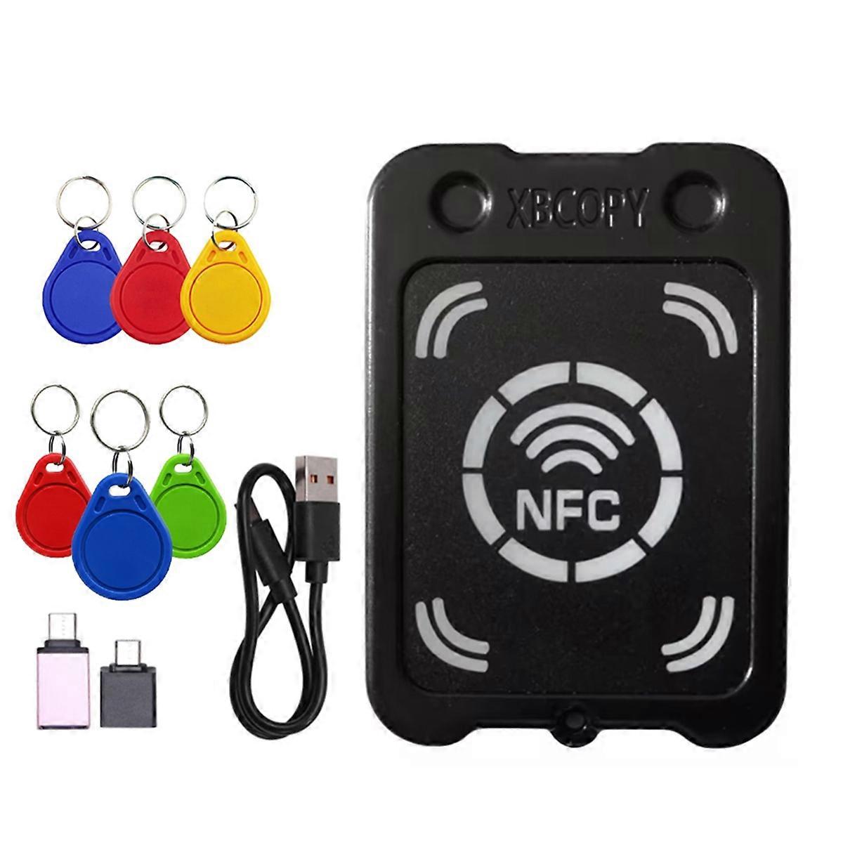 RFID Smart Chip Card Reader Copier+3xUID/CUID Keychain NFC Encryption Key Reader IC 13.56Mhz RFID To
