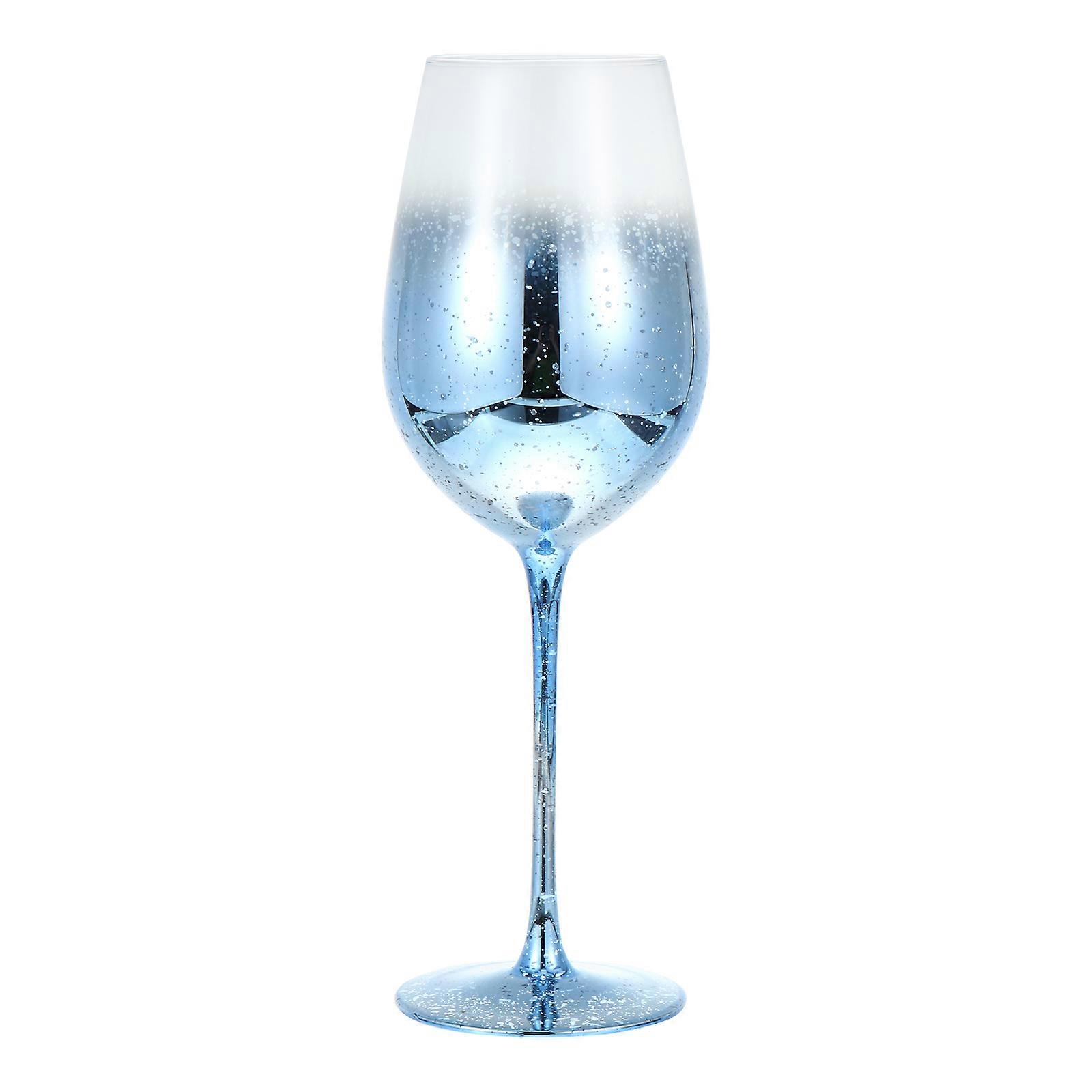 Transparent Goblet for Party Use Blue Glass Drinking Goblet