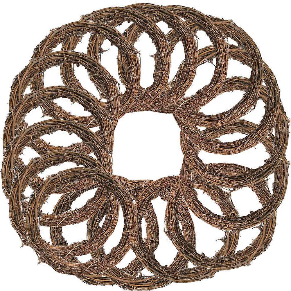 Light Brown Rattan Wreath DIY Material for Decoration 48Pcs Pack