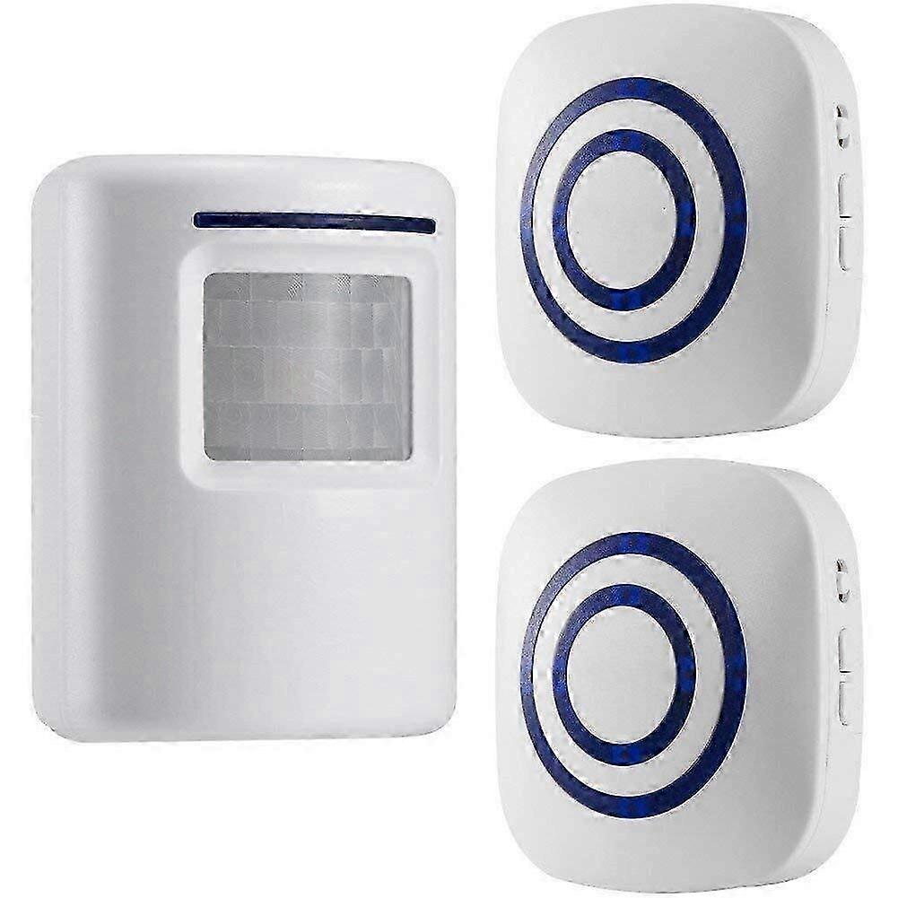 Wireless Doorbell PIR Infrared Sensor Motion Detector Entry Door Bell Alarm with Receiver & Transmitter EU Plug