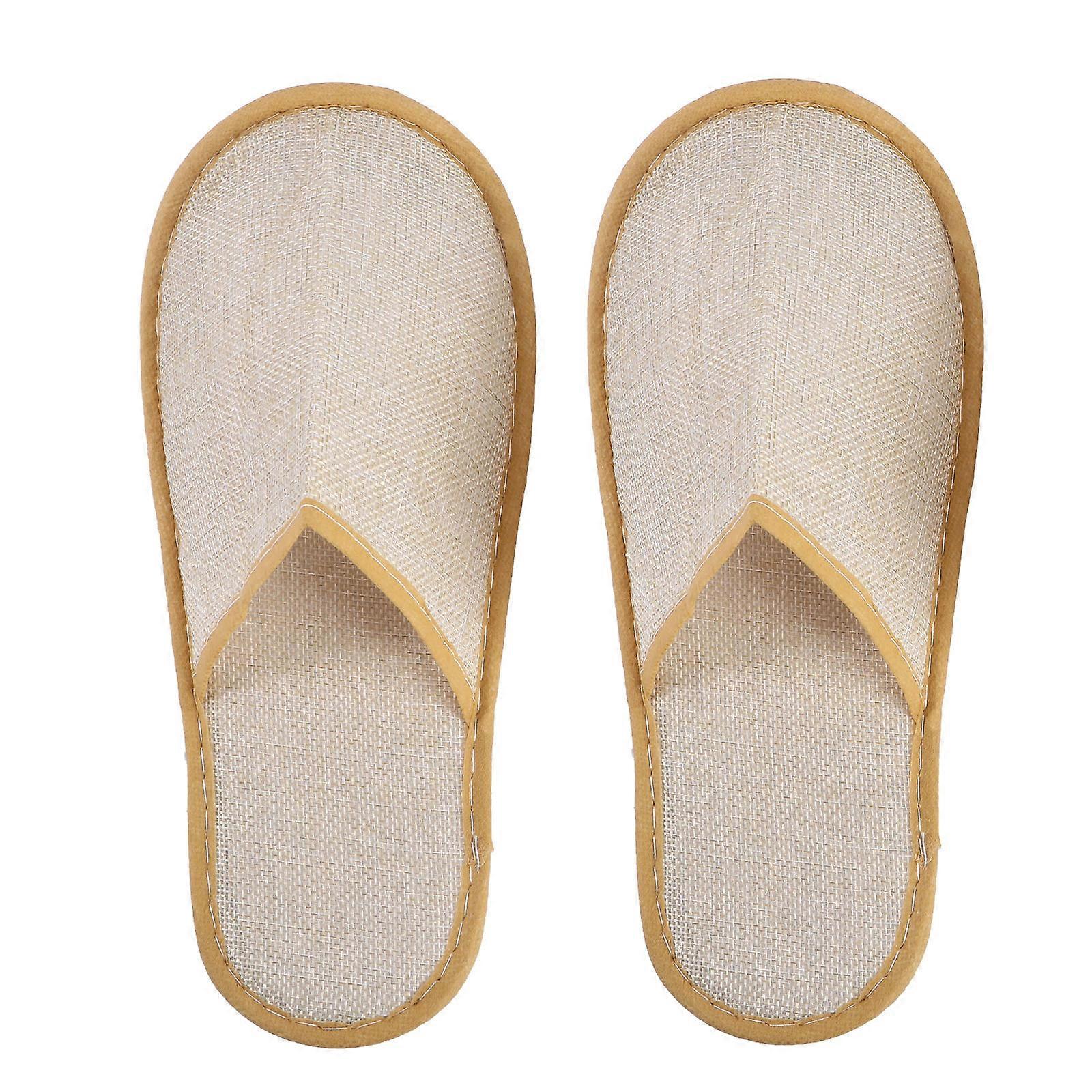 Non-Slip Slippers Cloth Flax Eva for Hotel Use 10Pairs