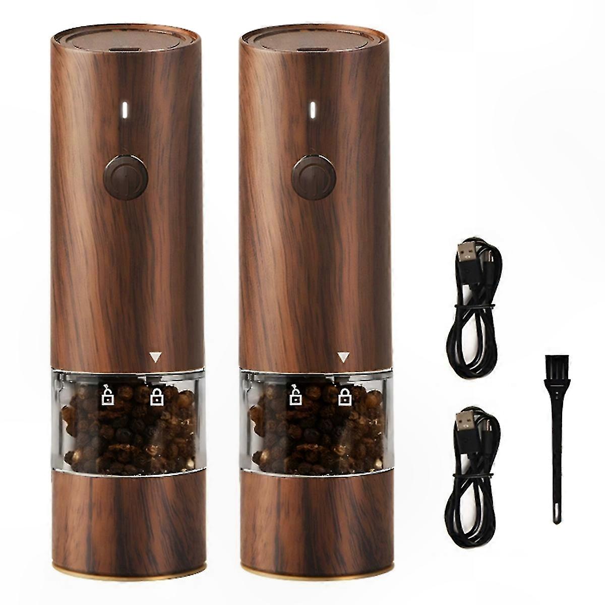 Adjustable Coarseness Rechargeable Salt and Pepper Mill Set
