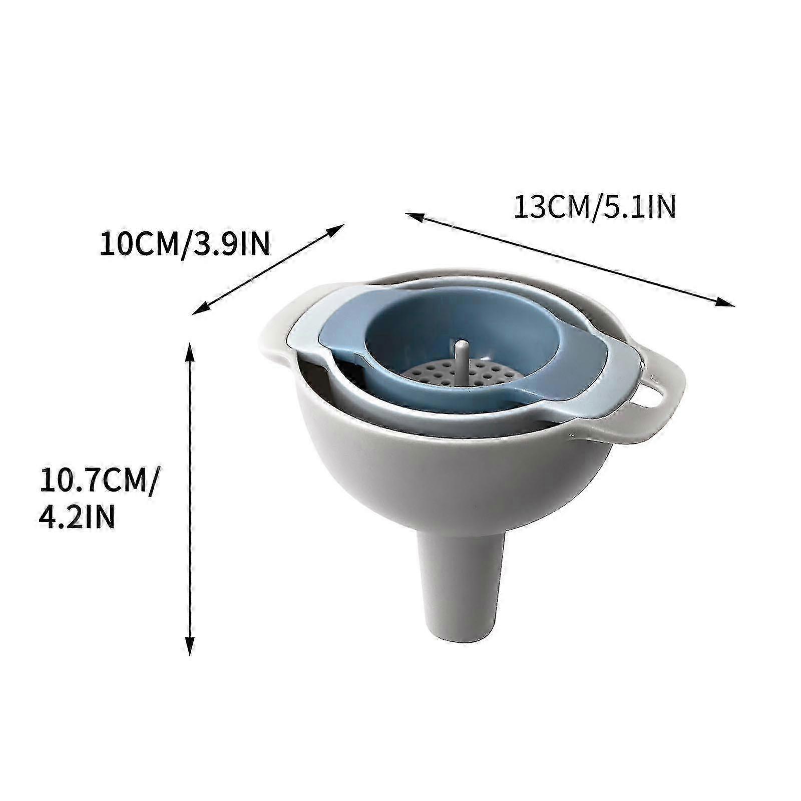 Kitchen Appliances Multi-Function Plastic Filter Funnel Kit for Large, Medium and Small Sizes Q
