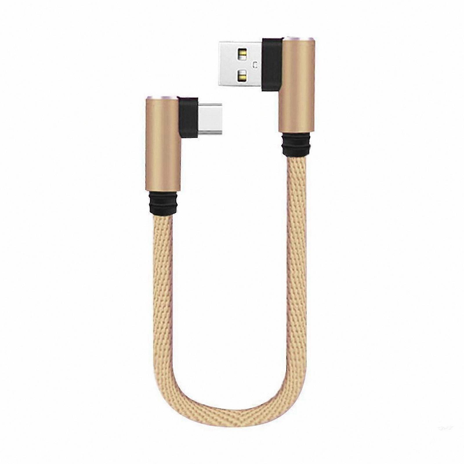 90 Degree USB to Type C Elbow Adapter 25cm Data Cable for Charging