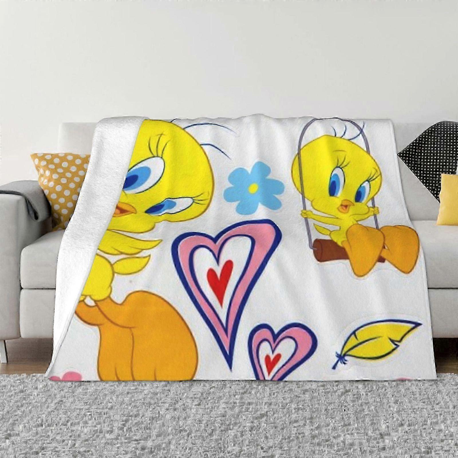 Blanket TweetyBird flannel blanket for warmth, sofa bed for living room, suitable for all seasons, with multiple sizes to choose fromrivjr697