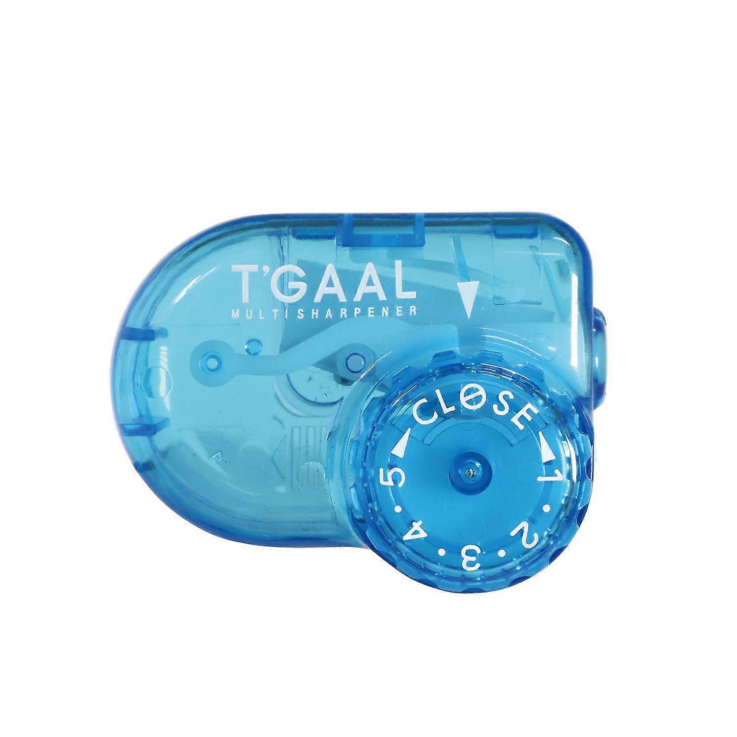 Compact Manual 5-Stage Adjustable Thickness Pencil Sharpener - Blue