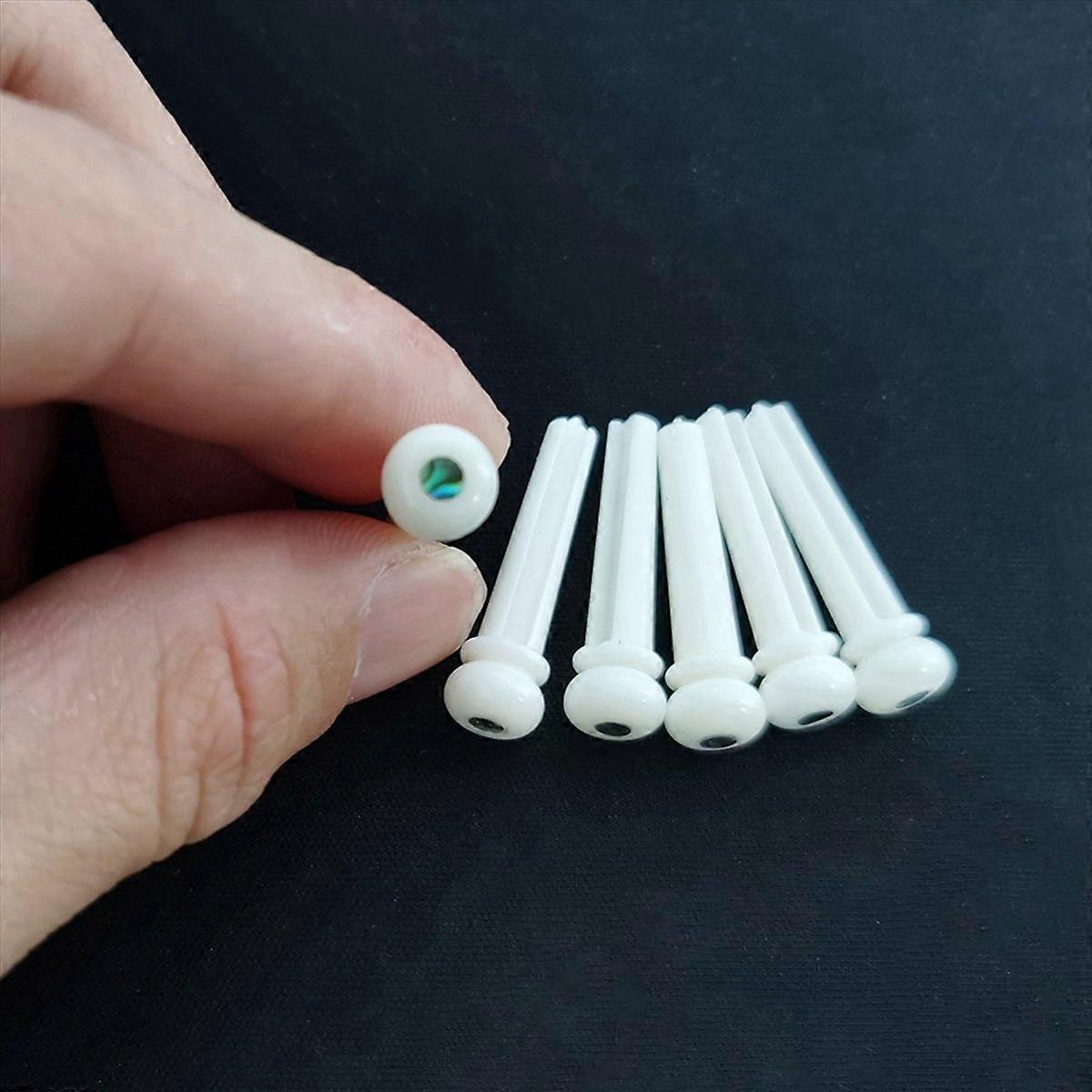 Guitar Cattle Bone Material Guitar Bridge Pins with Pearl Shell Dot
