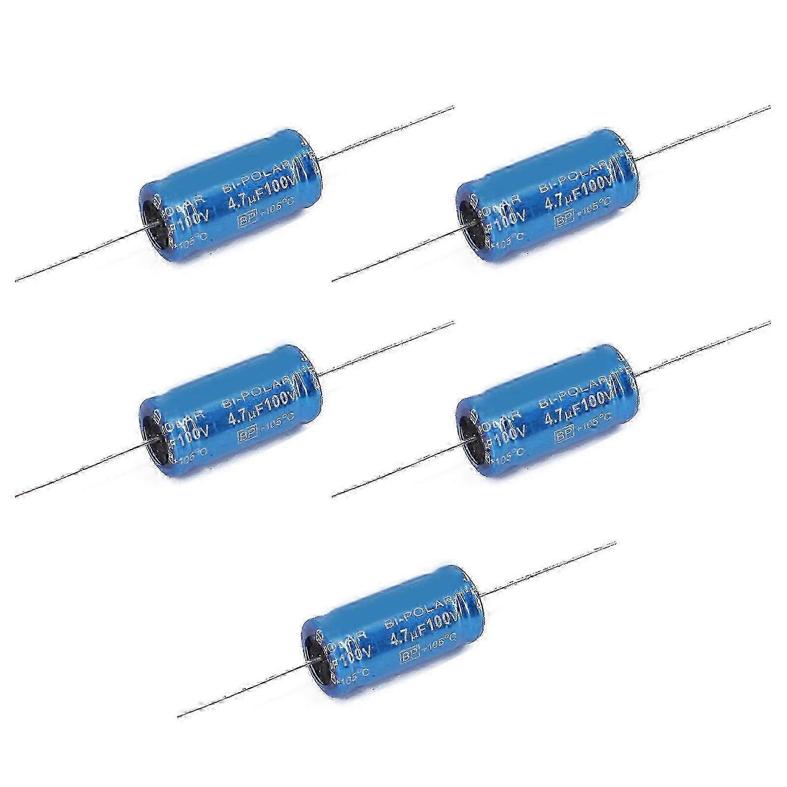 5Pcs 100V Nonpolar Capacitors 1.5-15uF for Speaker Crossover Frequency Divider 105℃
