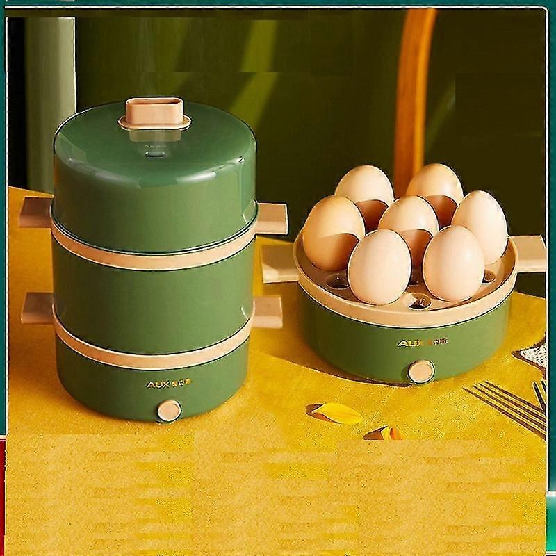 220V 2 Layers Electric Egg Steamer Automatic Multifunctional Boiler Breakfast Maker Steaming Cooking Machine Multi Cooker