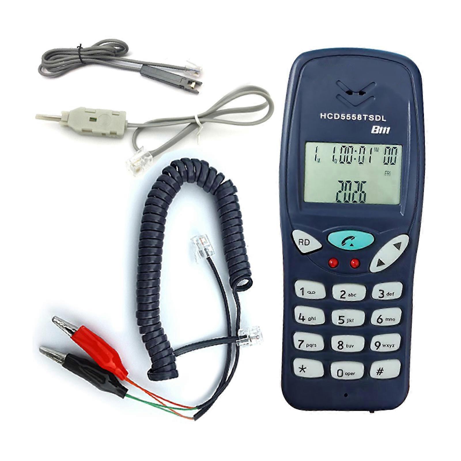 Multifunctional Telephone Line Tester Phone Maintenance for Incoming Call Display Line Testing Conversation Monitoring Multicolor