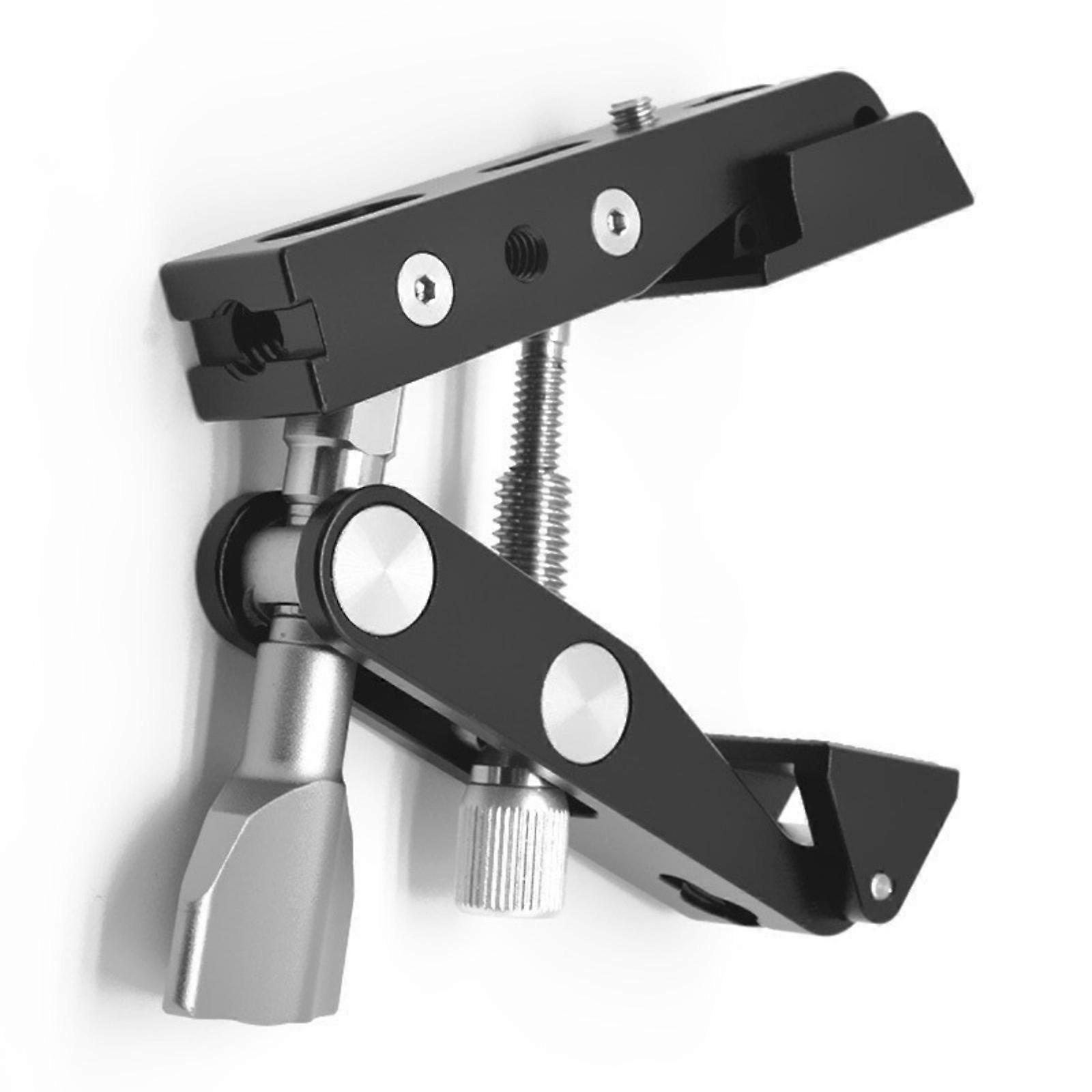 Photography Super Clamp 1/4 3/8 Screw Holes Mount Adapter with Ballhead Attachment for Action Cameras and Microphones Multicolor