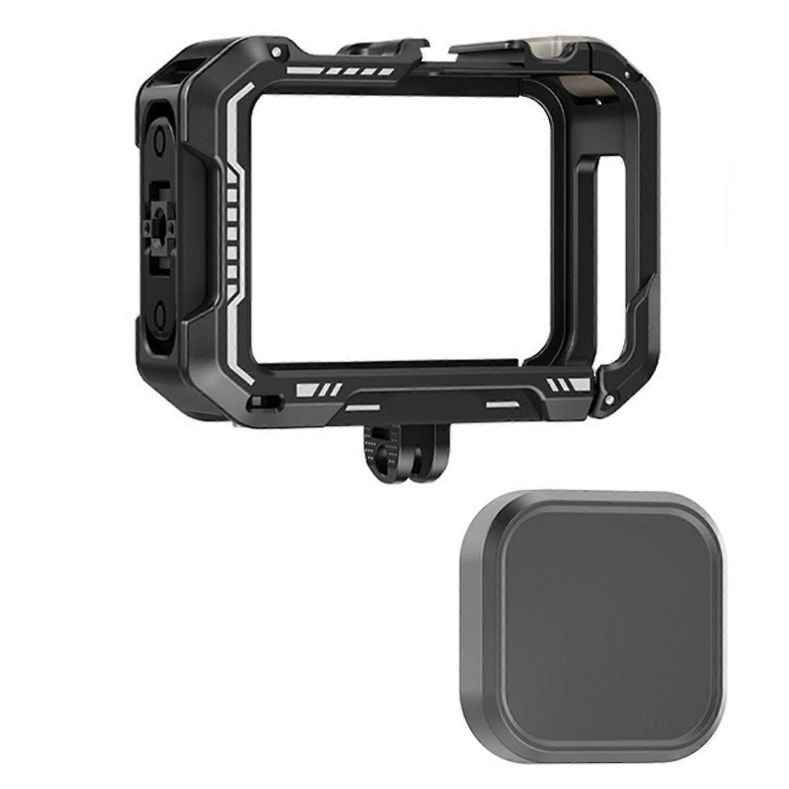 Multifunctional Aluminum Alloy Camera Cage Easy Mounting and Detachment with Lens Guard for 13/12/11/10/9 Multicolor