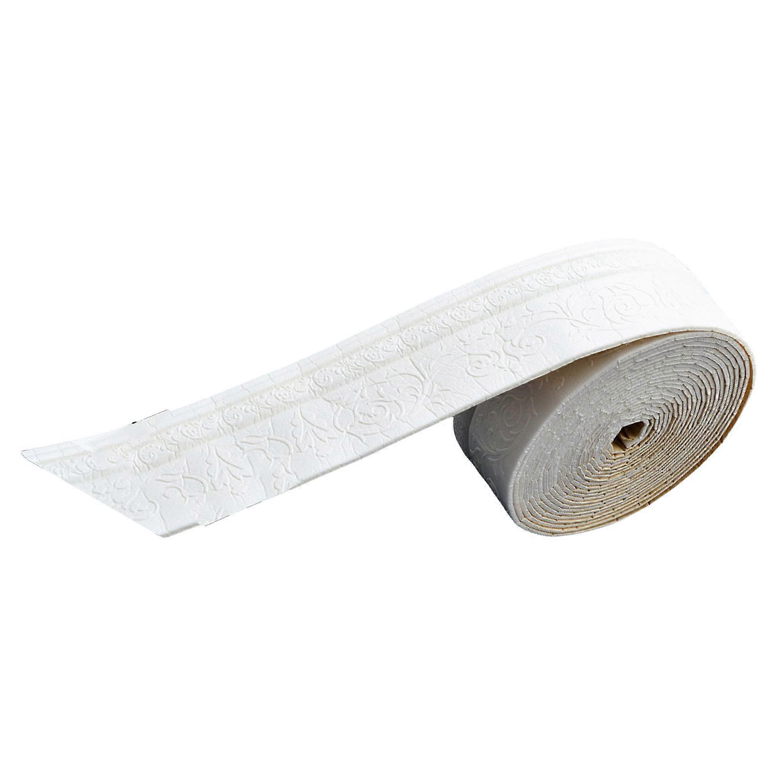 3D Floral Foam Adhesive Ceiling Moulding Trim Tapete Eck Randstreifen für Wohnkulturen Einfach zu installieren und weiß zu schneiden