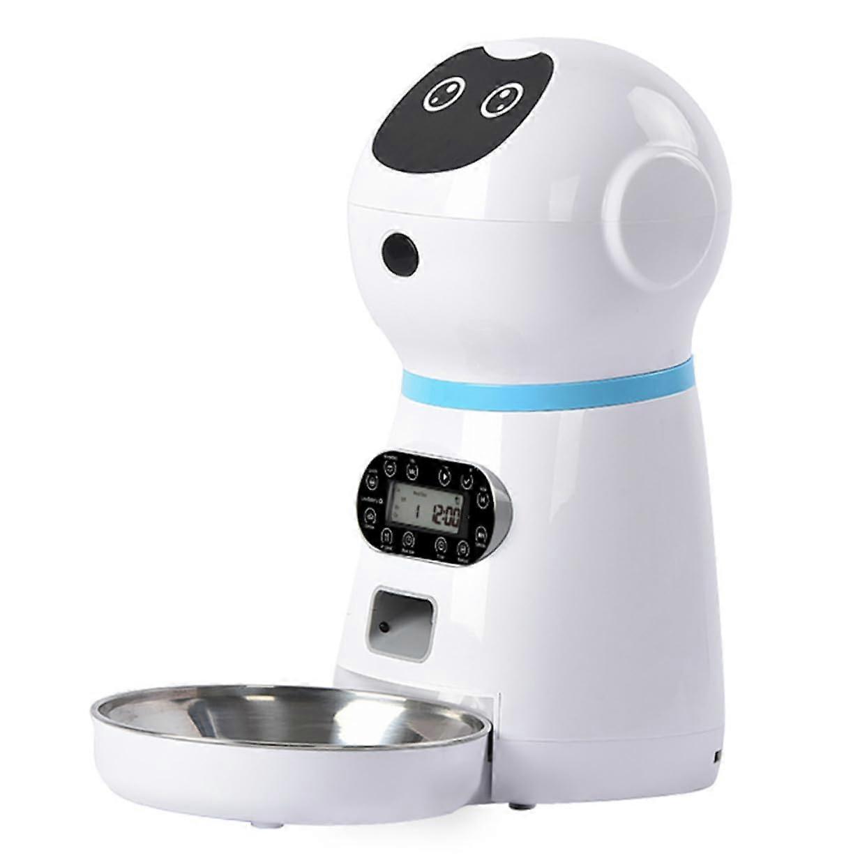 Automatic Cat Feeder Capacity, Infrared Sensor, Timer, Recording Call, Detachable EasyClean Design For Cats And Dogs
