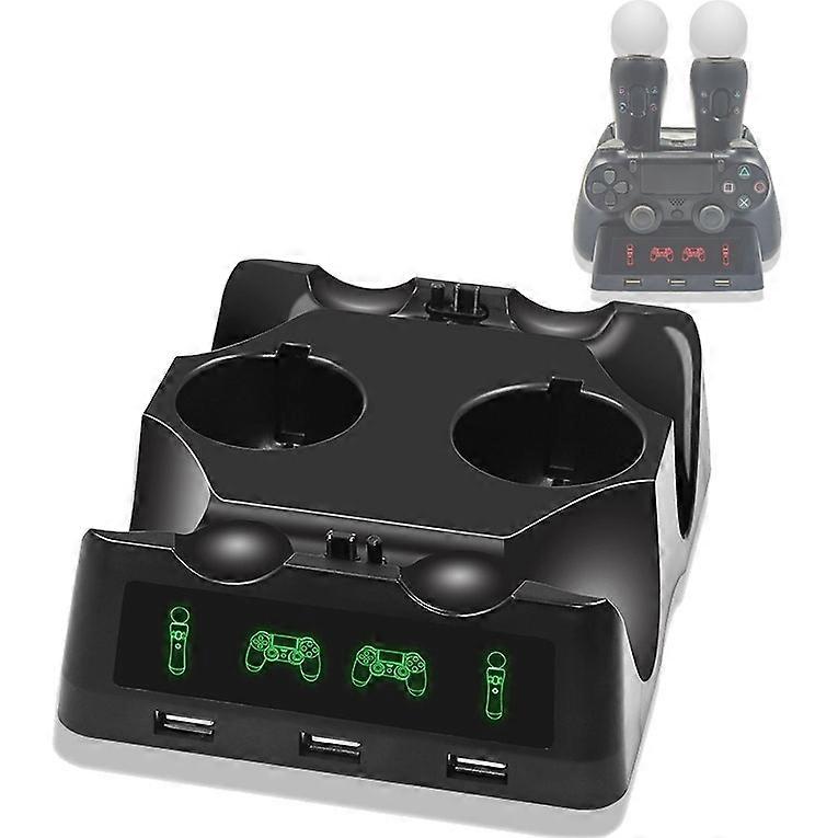 [New] iPlay Gamepad Charger Multifunctional Charging Base For PS4 / PS4 Move / PS VR For PS4 VR/PS VR/PS Move