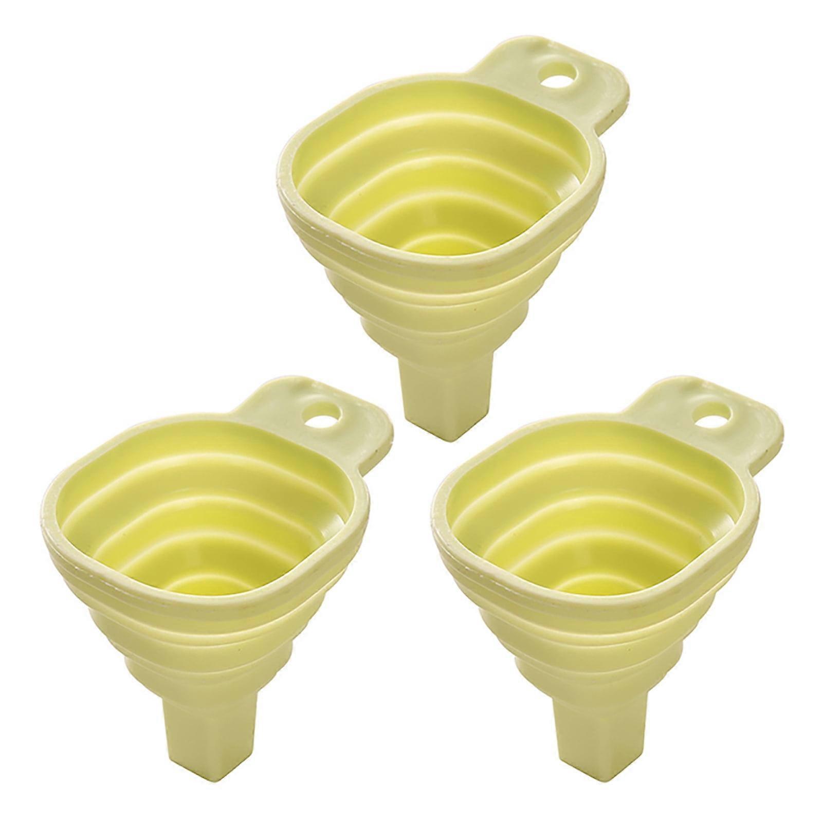 3Pcs Foldable Funnel - Flexible and Durable - Easy-to-Use Liquid Dispensing Funnel - Essential Household Supplies