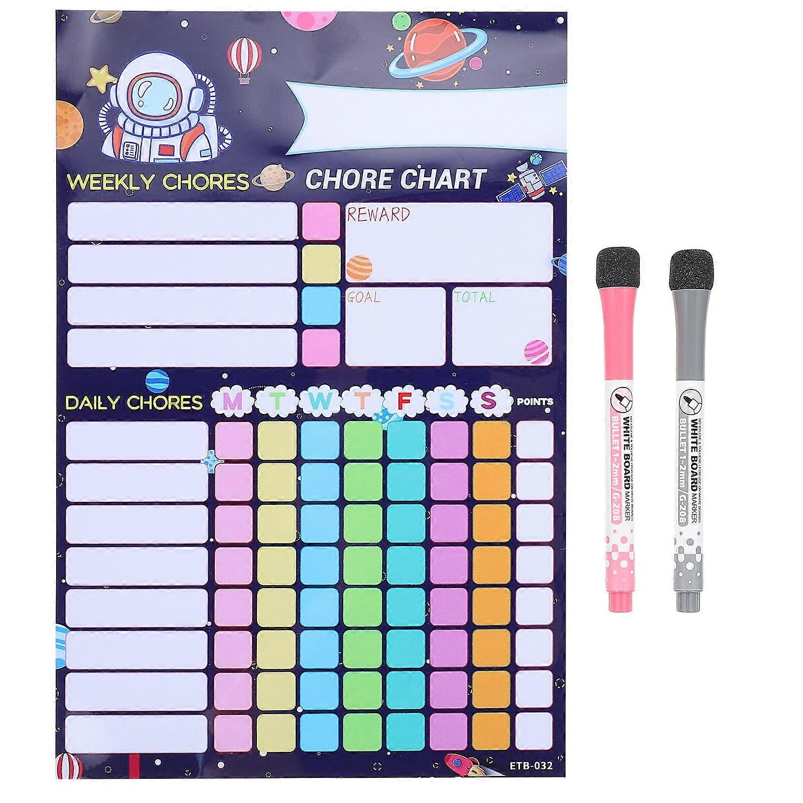 1 Set of Magnetic Kids Chart Household Chore Chart Reusable Behavior Chart Kids Accessory