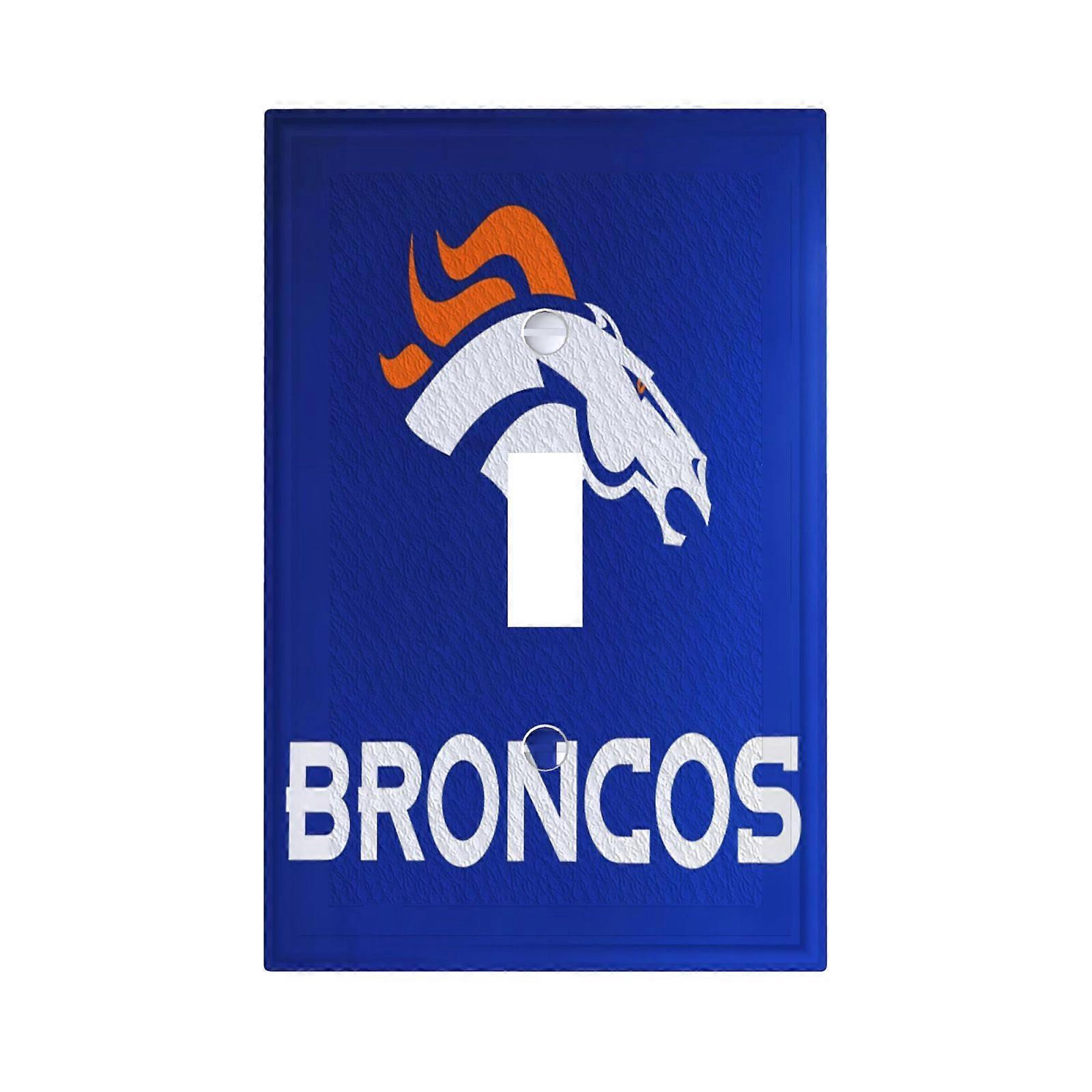 Broncos Switching Lights Single Leather Roman Frame Switch Panel Wall Panel Single Double/Pull Light Switch