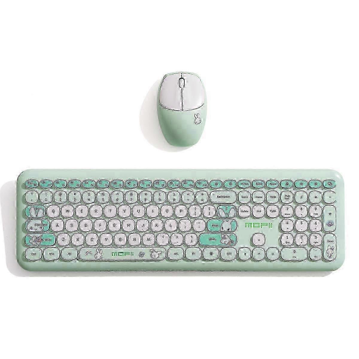 Mofii Wireless Keyboard and Mouse Set 110-Key Full Size Ultra-Slim 2.4GHz 1200 Movement Speed USB Ergonomic for Office Laptop